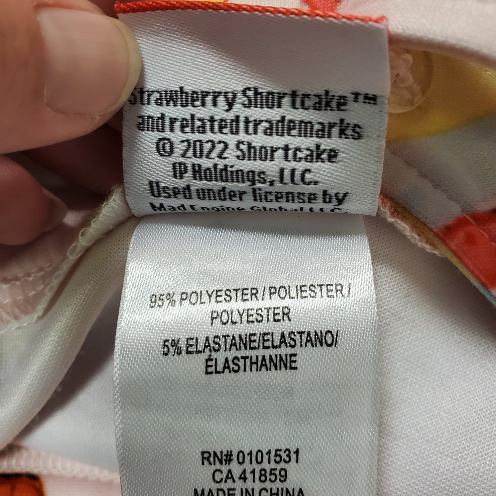 Strawberry Shortcake X Hot Topic Womens Suspender Skirt Size L Pink Kidcore - Picture 5 of 11